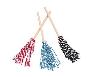 HOOTNEE Mini Serpillières pour Maison de Poupée Lot de 3 Mini Outil de Nettoyage Décoratif Accessoires de Scène Miniatures Tissu et Bois Modèle 1:12