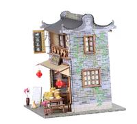 HOOTNEE Modèle de Maison Chinoise à Assembler DIY Maquette Artisanale Écologique Décoration Bureau et Cadeau Thématique