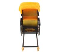 HOOTNEE Modèle Tricycle Rétro Métal Doré Décoration Vintage pour Bureau et Maison Ornement Rickshaw Miniature Réaliste Accessoire Photo et Collection Nostalgique