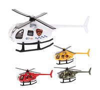 HOOTNEE Modèles De Jouets Hélicoptères Militaires en Métal pour Garçon Et Filles Garçons, Mini Taille Compacte, Décoration Artisanale pour Chambre, Salon Et Bureau, Lot De 4 Pièces