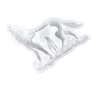 HOOTNEE Moule à Bûche Insert Silicone Blanc en Silicone pour Loisirs Créatifs Diy, Facile à Utiliser, Moule Loup Délicat pour Décoration Murale et Art Mural