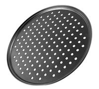 HOOTNEE Moule à pizza rond 26 CM acier au carbone avec design à trous perforés, résistance à haute température et antiadhésif, parfait pour cuisson au four en restaurant