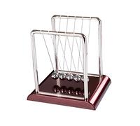 HOOTNEE Newton Ball Pendule Carrée Décorative avec Base Rouge Balance De Physique pour Bureau Et Maison Objet Déco Original Et Cadeau Modèle Moyen