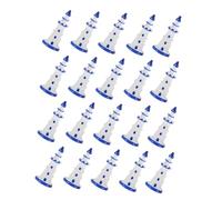 HOOTNEE Ornement De Phare Nautique en Résine 20 Pièces Mini Modèles pour Décoration De Bureau Ensemble De Décoration De Phare