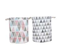 HOOTNEE Panier à Linge Pliant en Tissu Lot de 2 Panier de Rangement Grosse Capacité Poignée Organisateur Multifonctionnel