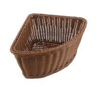 HOOTNEE Panier de Rangement d'Angle Triangulaire en Matériau Robuste Dimensions 265 CM de Rayon X 16 CM de Hauteur Bac Polyvalent Cuisine Salle de Bain et Dressing pour Optimiser les