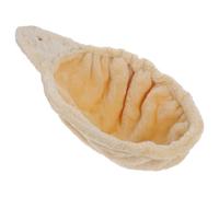 HOOTNEE Panier Élégant Hamac pour Chat Beige en Flanelle Anneau en Acier Lit Grand pour Chat D’intérieur Multifonctionnel