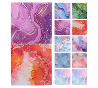 HOOTNEE Papier Cartonné à Motif Marbré 24 Feuilles, pour Scrapbooking, Fabrication D’Albums Photo et Loisirs Créatifs, Papier Épais et Décoratif