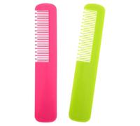 HOOTNEE Peigne à Cheveux Pour Bébé 2 Pièces Abs, Dents Larges Arrondies, Doux Pour Cuir Chevelu Sensible, Dimensions Compactes, Pour -né, Soin Quotidien Et Voyage, Couleurs Vert Et Rose