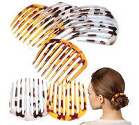 HOOTNEE Peignes à Cheveux Latéraux Décoratifs Français 8 Pièces en Plastique Laqué pour Coiffures de Mariage et Occasions Spéciales Femmes