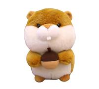 HOOTNEE Peluche Écureuil Marron Clair de Noisette Animalier Décoratif pour Garçon et Filles Présent D’Anniversaire Peluche Douce et Réaliste Décoration Maison et Chambre