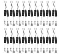 HOOTNEE Pièces de rechange pour diodes de micro-ondes 10 pièces, diode unidirectionnelle en ABS et alliage d'aluminium, anti-interférence, entretien facile, accessoires pour four à