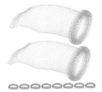 HOOTNEE Pièges à Peluches pour Machine à Laver en Acier Inoxydable Argenté, 10 Pièces Attaches, Résistance à L'usure et Installation Facile pour Protection
