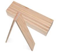 HOOTNEE Planches Rectangulaires Bois Brut Beige 12 Pièces 200x40x6mm, Légères et Maniables, Adaptées aux Travaux Manuels et Pochoirs