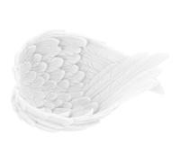 HOOTNEE Plateau Décoratif en Résine Blanc, Forme Plume, Rangement pour Bijoux et Porte-clés, Accessoire de Décoration Intérieure Original pour Maison, Bureau et Présent Créatif