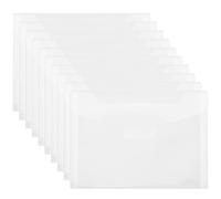 HOOTNEE Pochettes de Classement Transparentes à Fermeture Pression Lot de 20 19 X 14 CM en Polypropylène pour Documents et Notes École