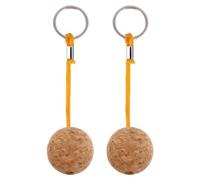 HOOTNEE Porte-clés Flottant Boule de Liège Jaune Lot de 2 pour Clés de Bateau et Amateurs de Sports Nautiques