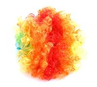 HOOTNEE Postiche de Clown Légère en Fibre Chimique Forme Stable, Design Coloré et Naturel pour Accessoire de Déguisement Halloween et Représentation Scénique