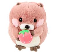 HOOTNEE Poupée Marmotte en Peluche Rose 30 CM pour Garçon et Filles Léger et Doux Peluche Doudou pour Tout-Petits Présent D’Anniversaire Amusant pour Filles