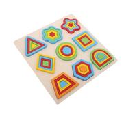 HOOTNEE Puzzle Éducatif Bois Montessori pour Tout-Petits Plateau Géométrique avec Formes à Encastrer Sensoriel Coloré pour Apprentissage des Couleurs et Formes Développement Moteur et