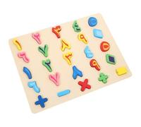 HOOTNEE Puzzle en Bois Alphabet Arabe et Chiffres Arabes Taille Moyenne Pièces Larges Faciles à Manipuler Jeu Éducatif d'Association pour Garçon et Filles Préscolaires Maison Crèche