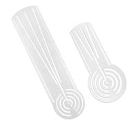 HOOTNEE Règle pour Art du Mandala 2 Pièces en Acrylique Modèles de Cercles Concentriques et Contours Ergonomiques pour Projets Créatifs et Scrapbooking