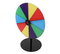 HOOTNEE Roue de Prix Tournante, Jeu Roue Fortune, 10 Emplacements, Acrylique, Effaçable à Sec, avec Marqueur et Base, pour Récompenses en t Fête du Nouvel an