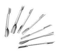 HOOTNEE Set de 7 Pièces Découpe Melon Outil de Sculpture des Aliments Double Tête en Acier Inoxydable, Ustensile Décoration Légumes et Fruits pour Usage à Domicile