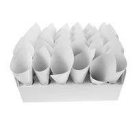 HOOTNEE Support Cônes Confettis Mariage Papier Boîte Stand pour Cônes de Confettis Porte-pétales et Bouquet Plateau Blanc avec Autocollants Double-Face Organisation Pratique pour Fêtes et