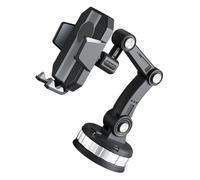 HOOTNEE Support de téléphone de Voiture à Ventouse réglable, Fixation Forte sans tremblements, Compatible Navigation, Pivot 360°, Couleur Noire, pour Pare-Brise et Tableau de Bord