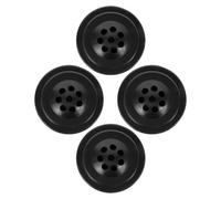 HOOTNEE Support Drapeau pour Bureau Noir en Plastique, Socle de Mât de Drapeau Intérieur 8 Trous, Lot de 4 Pièces pour Table de Réunion et Discussion Professionnelle