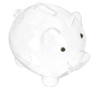 HOOTNEE Tirelire en Verre Transparent de Cochon Petit Modèle en Verre Borosilicate Tirelire Mignonne pour Adultes et Garçon et Filles Décoration Bureau et Maison Présent Original et