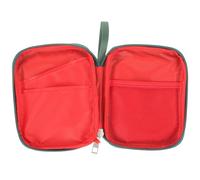 HOOTNEE Trousse de Premiers Secours Portable Verte Petit Format en Tissu Oxford, Pochette Médicale Compacte Fermeture Éclair, pour Voyage, Camping et Situations D’urgence