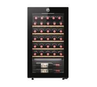 Hoover, Cave à vin HOWC034, Banque à vin, 34 bouteilles, 37dB, connectée, noir, refroidisseur à vin 34 bouteilles, noir, H x l x P 85 x 47,5 x 45,6 cm