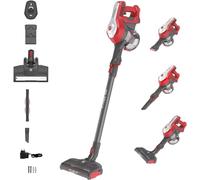 Hoover HF122RH 011 Aspirateur balai Batterie Sec Tissu Sans sac 0,9 L 170 W Rouge, Argent