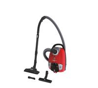 Hoover HE310HM Aspirateur Traineau avec Sac, Grande Puissance 850W, Capacité 3,5L, Rangement Compact, Vidage Facile sans Contact, Tous Sols & Special Parquet, Accessoires Embarqués, Rouge Noir