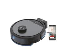 Hoover HG530H Robot Aspirateur Wet & Dry Aspire et Nettoie, Brosse XL, Grande Autonomie 90min, Puissant, Ultra Silencieux 68 dBA, Capteurs Anti Chute, Station de Recharge, Programmable, Application