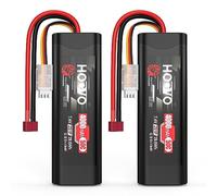 HOOVO 2S Batterie RC 7,4 V 50 C 4000 mAh Batterie LiPo avec Prise Deans Batterie pour Voiture RC Camion RC Bateau RC Hobby RC Quadcopter RC Hobby Truggy Racing Driving (2 Paquets)