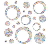 HOOWA Stickers Fenetre Arc en Ciel, 36 PCS Stickers Anti Collision Oiseaux Electrostatique, Suncatcher Sticker PVC Autocollants Décoratifs pour Portes et Fenêtres en Verre