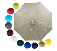 Hoowarm Auvent De Rechange, 2m/2.3m/2.5m/2.7m/3.0m 6/8 Baleines Housse de Rechange pour Parasol Toile de Remplacement pour Parasol de Jardin Terrasse Piscine Plage D'Extérieur(A1,8ribs 300cm/9.8ft)