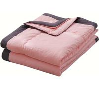 Hoowarm Couette D'été, Douce et Agréable Couette Face été Couette 140x200/180x200/100 x140 Légère Couette, Courtepointe Fine Coton Lavé, Couette de Lit Toutes Saisons(B,140x200cm/55x78in)