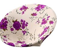 Hoowarm Housse Fauteuil Papasan, Velour Jacquard, Protection pour les chaises de lune rondes, Facile à installer et à nettoyer, #8, À fleur