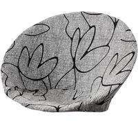 Hoowarm Housse Fauteuil Papasan, Velour Jacquard, Universel, Lavable, Protection pour Chaises de Lune Rondes, Confortable et Facile à Utiliser, #1