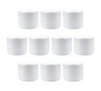 HOOWIFFY 10 Pièces Boîtes D'échantillons Cosmétiques Rechargeables 5ml en Pp Blanc Légères pour Crème et Produits Capillaires, pour Voyage et Camping