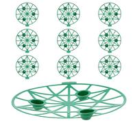 HOOWIFFY 10 Pièces Treillis à Courges Rond en PP Vert pour Jardin, Support Réutilisable pour Pastèques et Melons, Protège la Pourriture des Fruits
