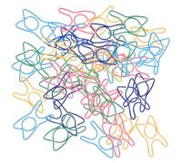 HOOWIFFY 100 Pièces Trombones pour Cahier, Marque-pages en Trombone, Fer, Forme Dent, Colorés, Créatifs, pour Bureau et Événements, Professionnels Dentaires