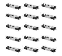 HOOWIFFY 15pièces Set de Pinces Métalliques pour Presse-papiers Larges Montage Facile Antidérapantes pour Dossiers et Fournitures de Bureau