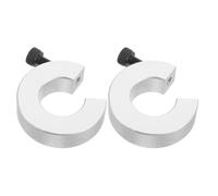 HOOWIFFY 2 Pièces Anneau de Butée avec Collier de Serrage en Alliage D'aluminium Argenté Conception Ouverte et Vis pour Positionnement de Précision pour Rail Linéaire en Automatisation