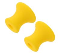 HOOWIFFY 2 Pièces Support Triangulaire en Caoutchouc Jaune Contemplation Sonore pour Diapason, Base Stable et Surface Antidérapante