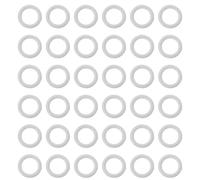 HOOWIFFY 200 Pièces Anneaux Accessoires de Fixation en Plastique Blanc Ronds pour Rideaux Maintien Sécurisé et Glissement Facile pour Salon et Chambre